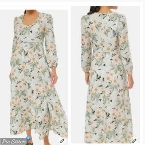 Tuckernuck Madison Floral Linen Blend Maxi Dress size M